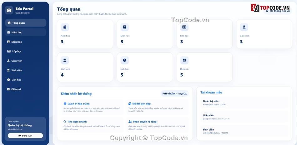 Website quản lý,quản lý thông tin sinh viên,Website quản lý học sinh